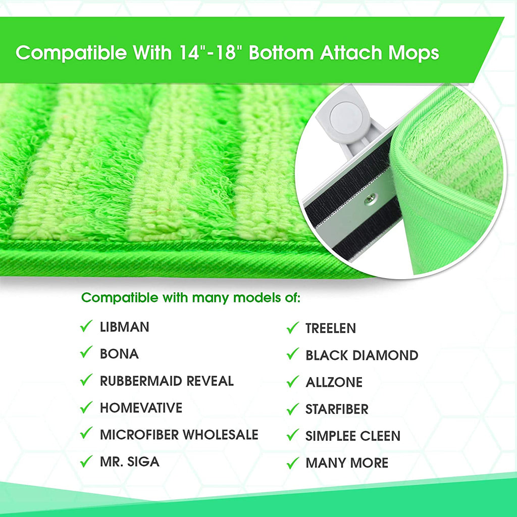 Microfiber Spray Mop Replacement Heads for Wet/Dry Mops Compatible with  Bona Floor Care System Rubbermaid Reveal Spray Mop,Libman,Cxhome,Norwex,Mop