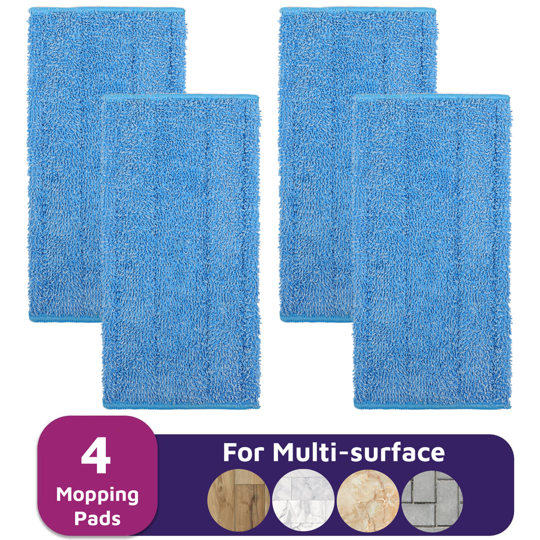 Flammi 4 Pack Microfiber Mop Pads For Swiffer Wet Jet And All 10 12 Inch Flammi Lifestyle 5043