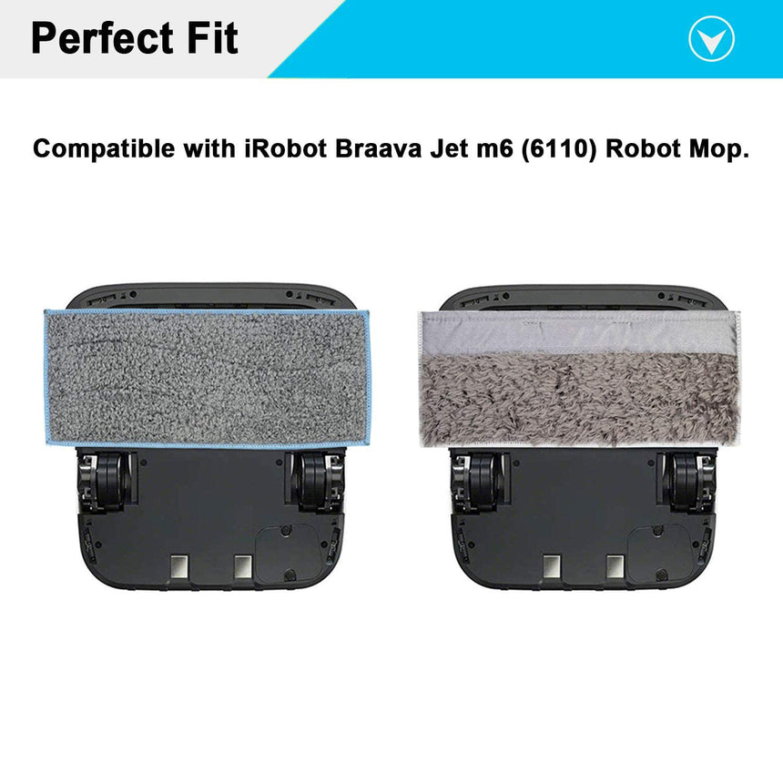 Wet Mopping Pads Replacement for Washable & Reusable, Compatible with Braava  Jet M6 (6110) Ultimate Robot Mop 